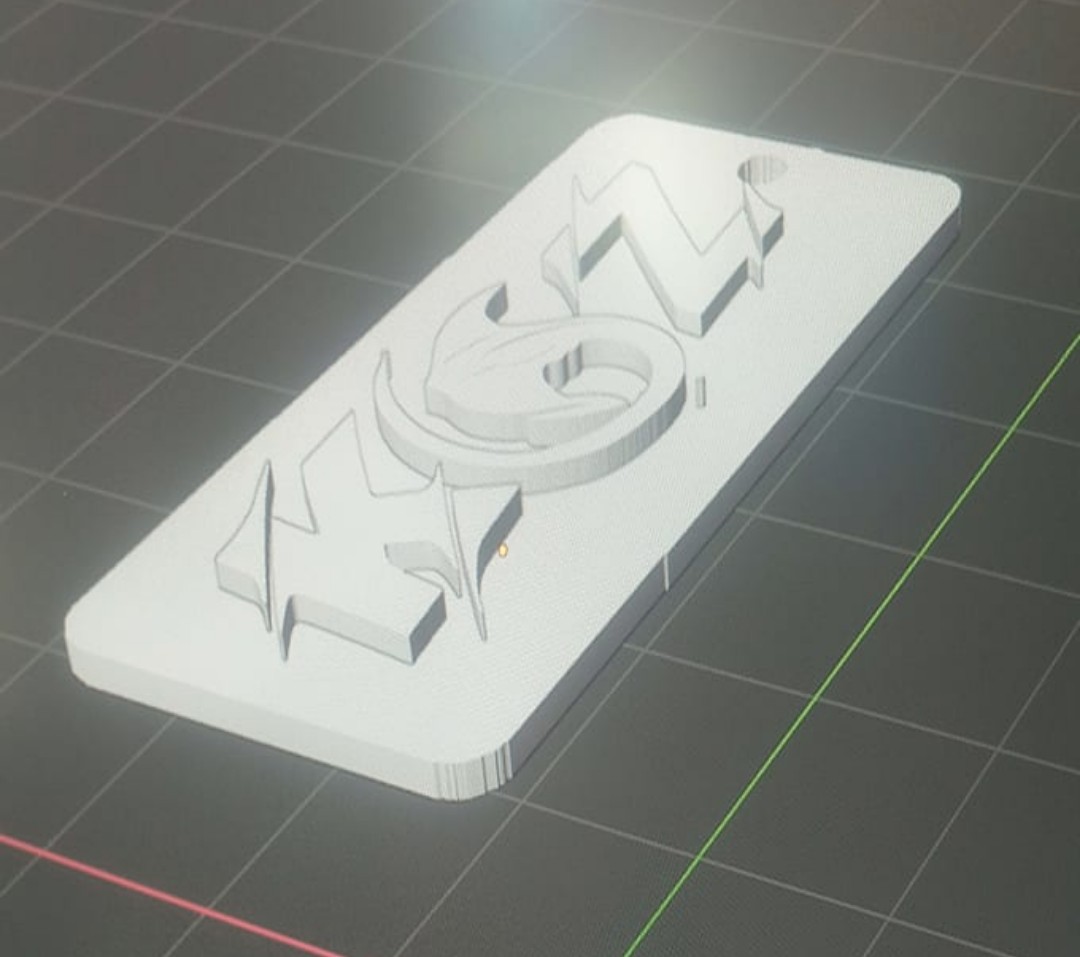 FoxKeys keychain modeled in Blender